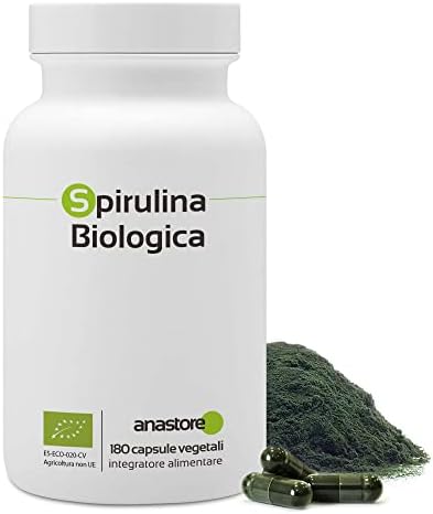 ALGA SPIRULINA BIO * 500 mg / 180 capsule * Antiossidanti, Cardiovascolare (glucosa), Carenze (emoglobina), Energia (fatica), Equilibrio emozionale, immune (stimolazione delle difese naturali), Peso