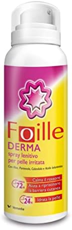 Foille Derma Spray lenitivo per pelle irritata | Con Pantenolo, Calendula e Acido Ialuronico | Calmante e Idratante | Spray nebulizzante anche sottosopra 150 ml