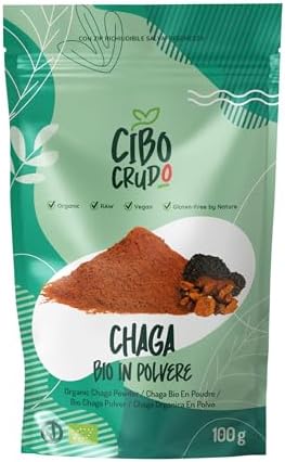 Fungo Chaga in Polvere - 100g. Fungo Essiccato al Sole e Macinato Crudo. Noto Anche Come Inonotus Obliquus. Contiene Minerali Antiossidanti e Vitamine. Per Ricette Te e Bevande.