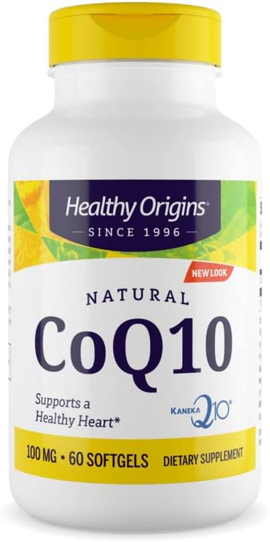 Healthy Origins, CoQ10 naturale con Kaneka QH, 100 mg, dose elevata, 60 capsule molli, Testate in Laboratorio, Senza Glutine, Senza Soia, Non OGM