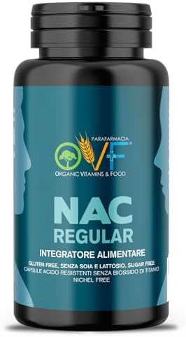 OVF NAC N-Acetil-Cisteina 600mg | Perfetto per stimolare la rigenerazione del glutatione e promuovere la disintossicazione | 60 capsule (2 mesi di fornitura) | 100% Made in Italy