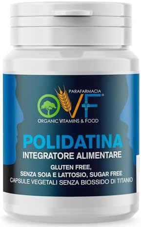 OVF, Polidatina Pura 100 mg, 30 capsule (fornitura per 1 mese) con proprietà antiossidanti, anti radicali liberi e stimola la longevità