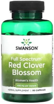Swanson Red Clover Blossom, 430 mg, 90 caps, supporto naturale per donne e antiossidanti