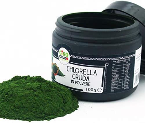 Chlorella in Polvere Bio - 100g. Alga Chlorella Vulgaris. Da Alghe in Polvere con Clorofilla Proteine e Vitamina B12 e C. Alga Clorella per Vegetariani e Vegani. Contiene Anche Zinco e Antiossidanti.