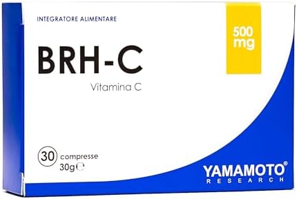 YAMAMOTO RESEARCH BRH-C 30 Compresse, Integratore Alimentare di Vitamina C 500, con Rosa Canina, Flavonoidi e Rutina, Azione Antiossidante, Riduce la Stanchezza e Supporta il Sistema Immunitario