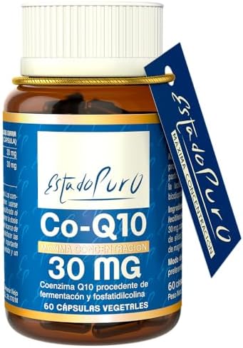 Coenzima Q10 30 mg Pure State | CoQ10 Ubichinone brevettato Kaneka™ | Potente antiossidante | Rinforzato con fosfatidilcolina per una maggiore assimilazione | 100% Vegano, Non-GMO | 60 Capsule |