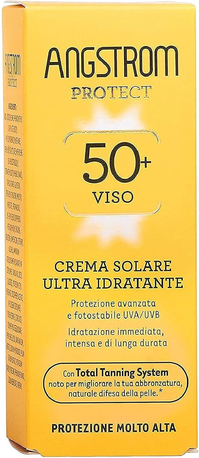 Angstrom Crema Solare Viso per un'Abbronzatura Ottima,