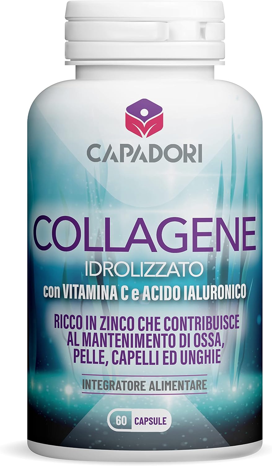 CAPADORI Collagene e Acido Ialuronico 60 cps - con Zinco e