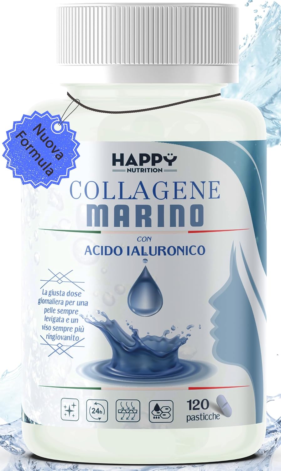 Collagene Marino con Acido Ialuronico Integratore per