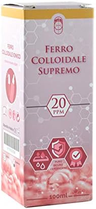 Ferro Colloidale Ionico Supremo - 20 ppm 100ml - Puro,