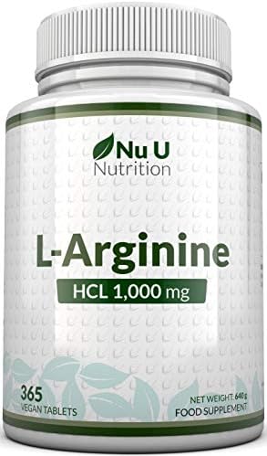 L-Arginina 4000mg - 365 Compresse Vegane - 1 Anno di Scorta