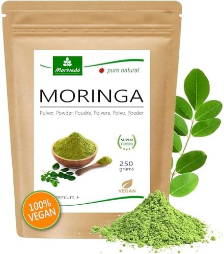 Moringa in polvere 250g - Vegan e senza glutine - La polvere