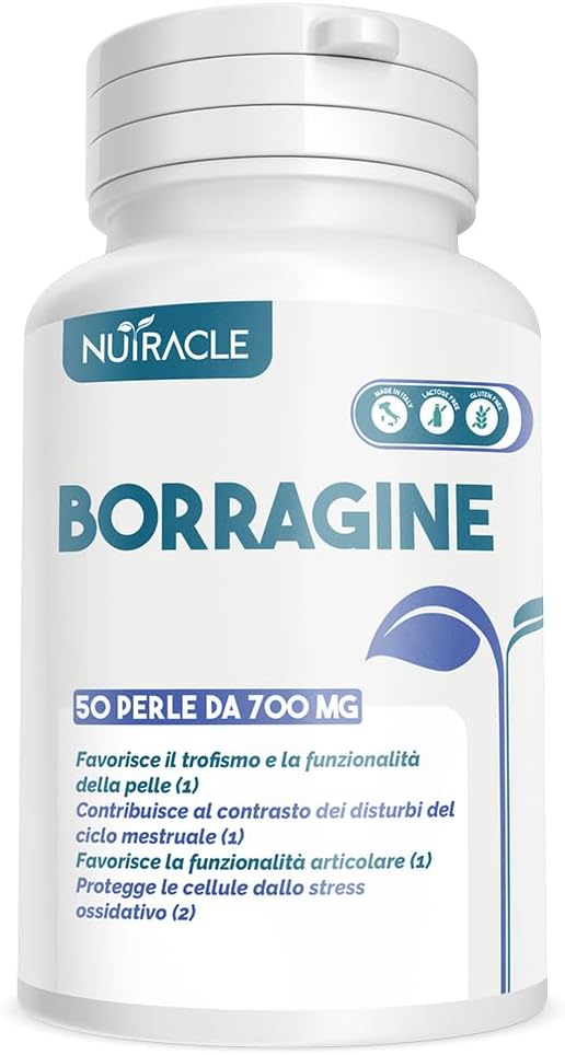 Nutracle Borragine 50 perle da 700 mg Integratore per pelle