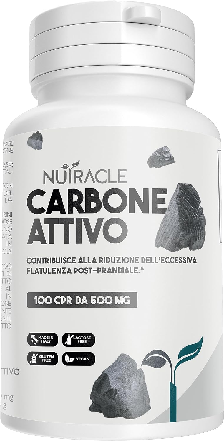 Nutracle Carbone Attivo Vegetale 100 compresse da 500mg -