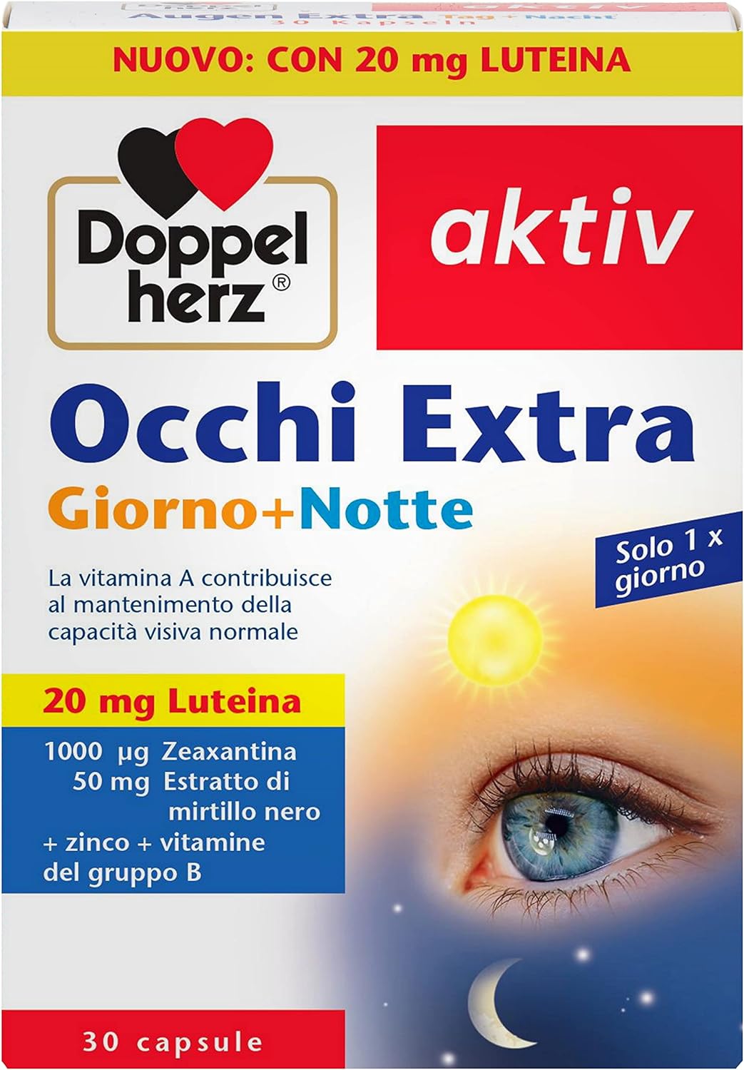 Occhi Extra - con 20mg Luteina, Zeaxantina, Zinco e Mirtillo