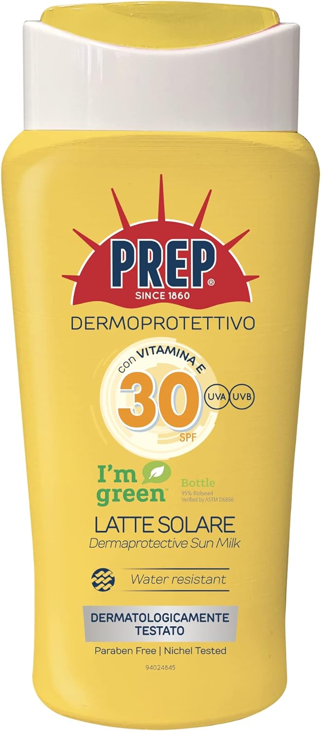 PREP, Latte Solare Dermoprotettivo SPF 30, Protezione Solare