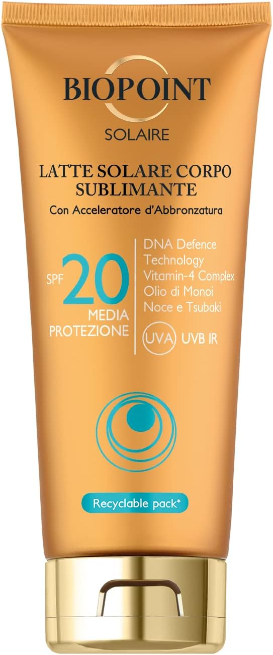 Biopoint Solaire - Latte Solare Corpo Sublimante SPF 20 con