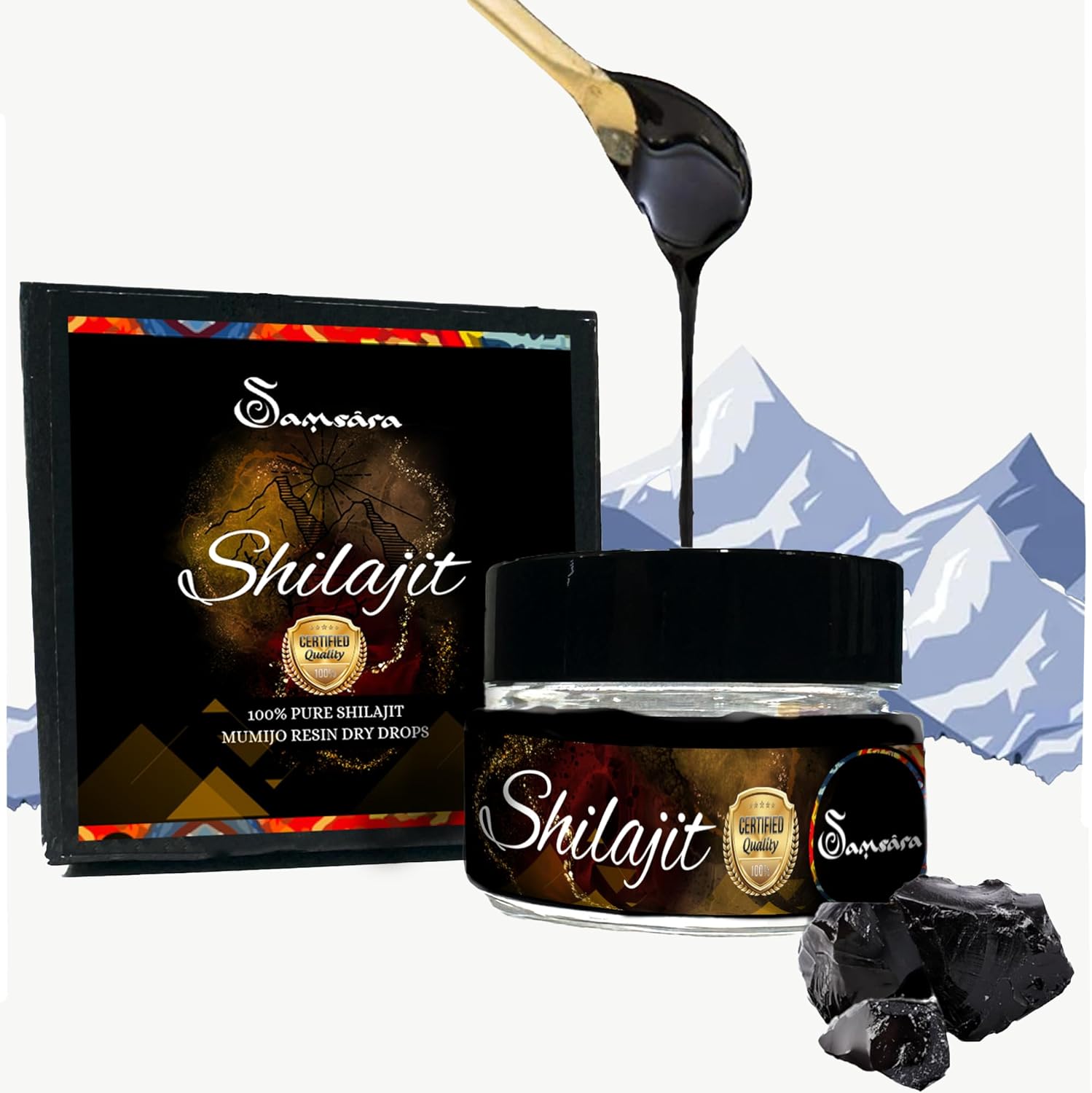 Shilajit Puro - Shilajit Resin - Resina Mumijo 100% Naturale