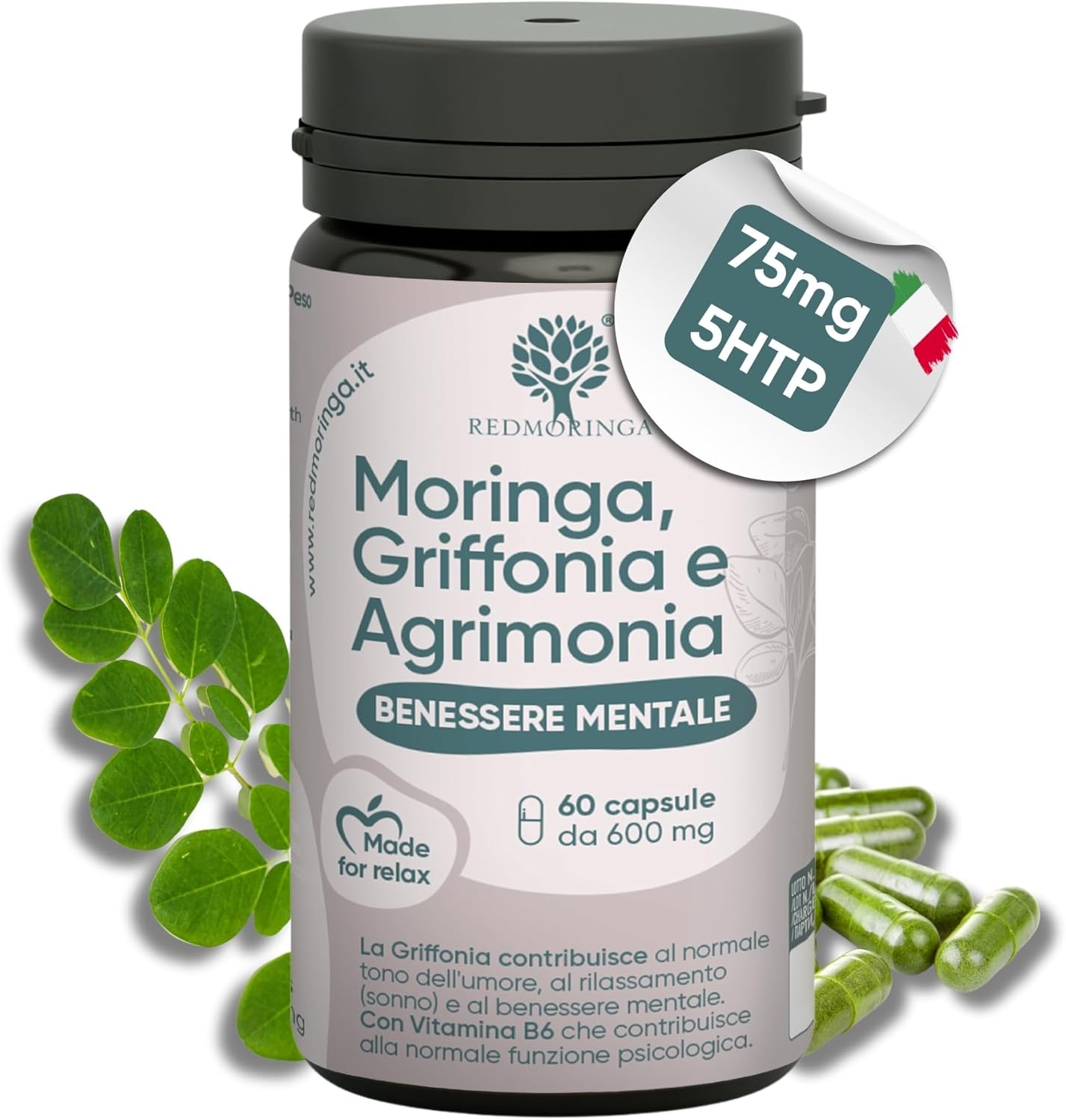 Griffonia 300mg 5 HTP Triptofano Precursore della Serotonina