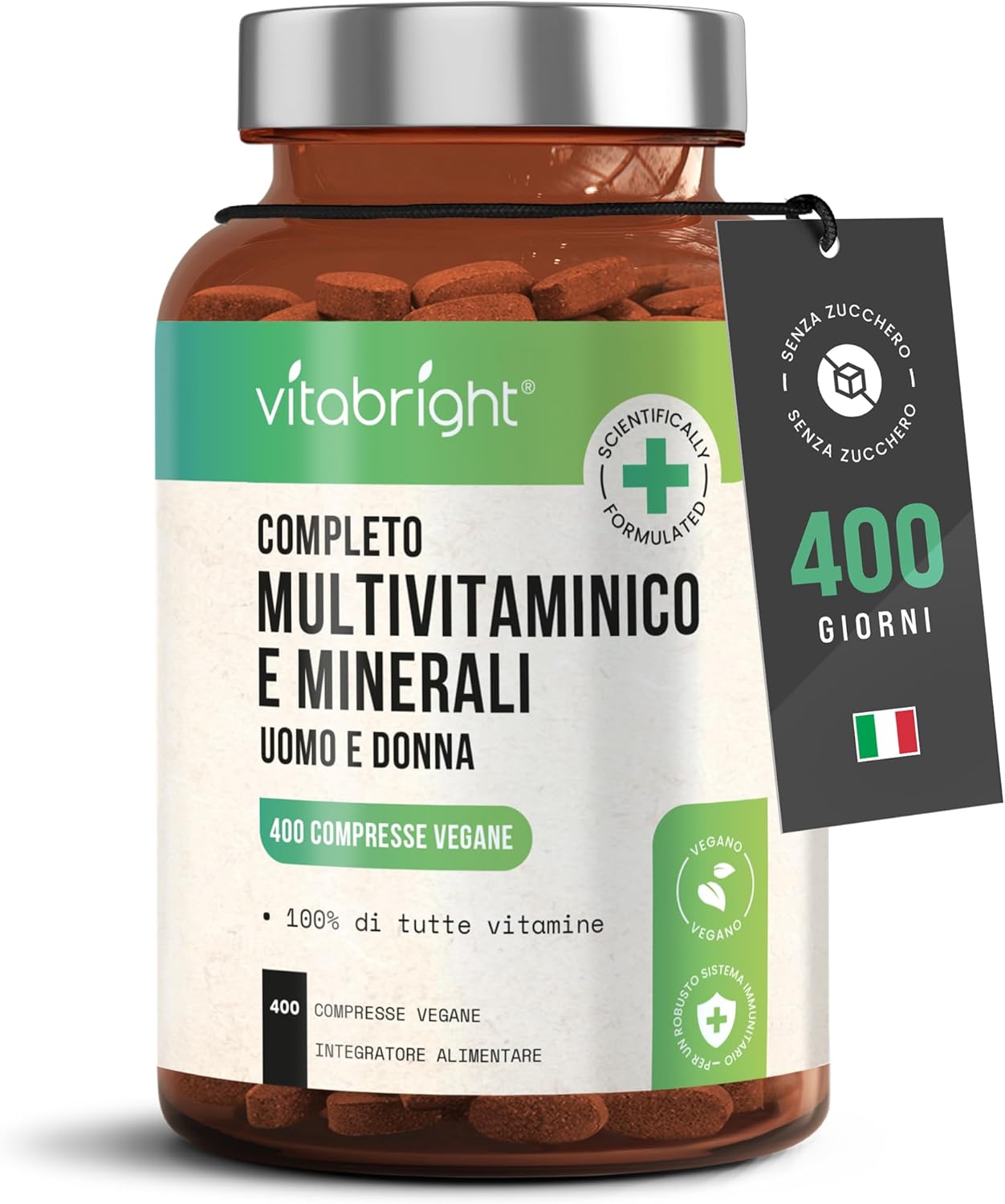 Multivitaminico Completo Uomo/Donna 100% Tutte Vitamine, 400