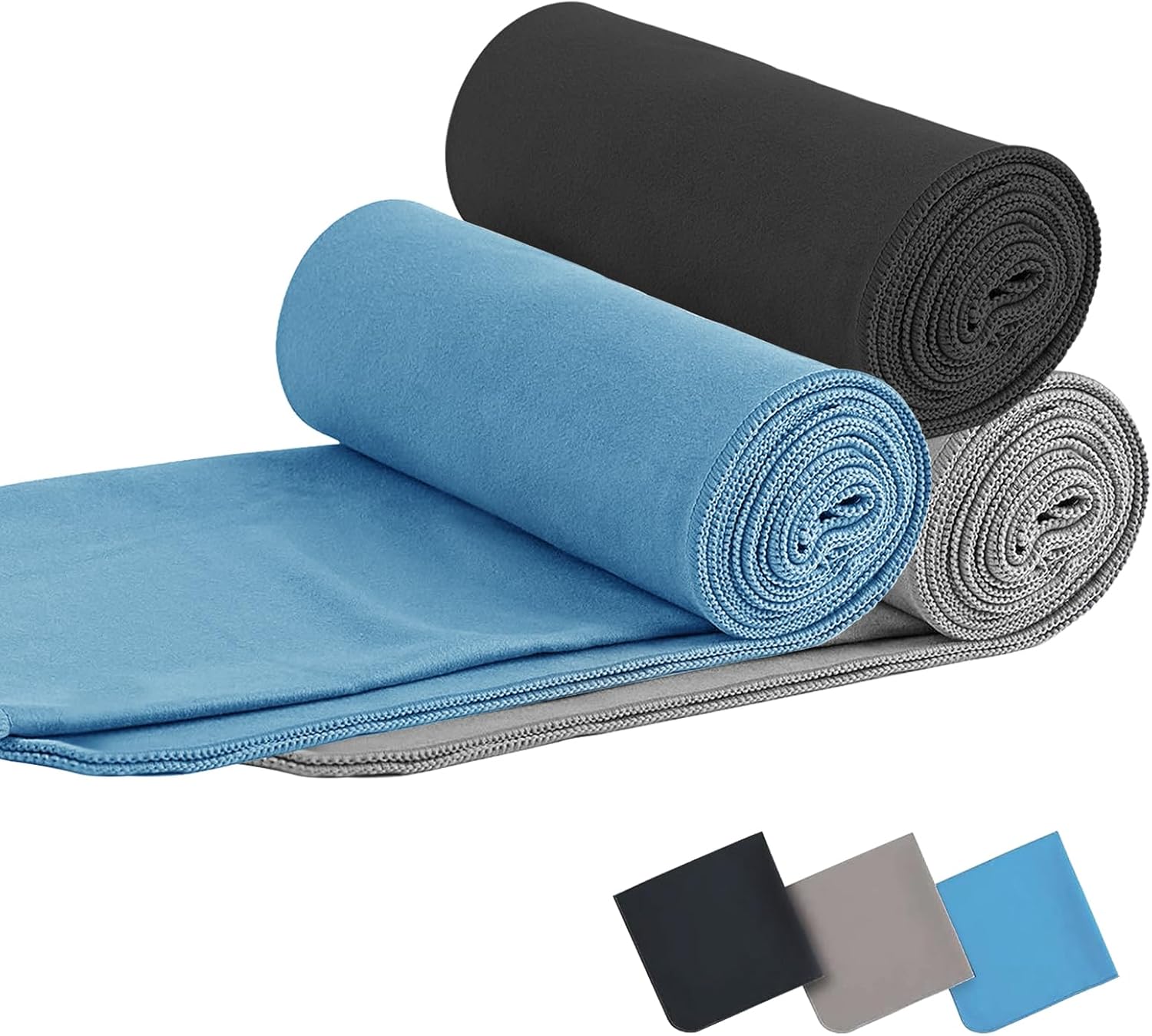 3 Pack Microfibre Towel for Travel, Lightweight and Compact