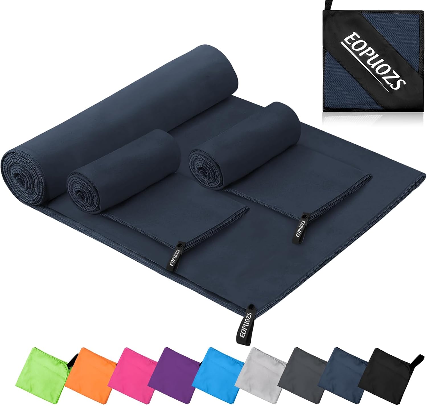 EOPUOZS Microfibre Towel Set of 3, Quick Drying Absorbent