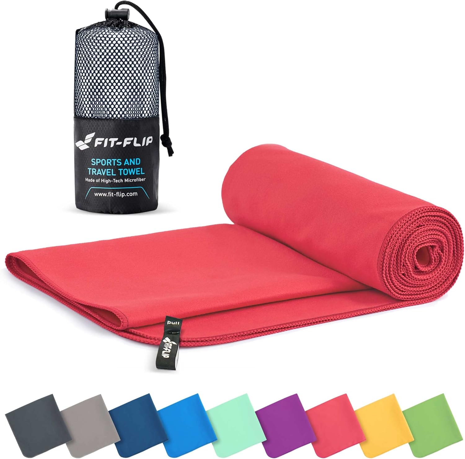 Fit-Flip Microfibre Towel - Compact and Ultralight - Gym