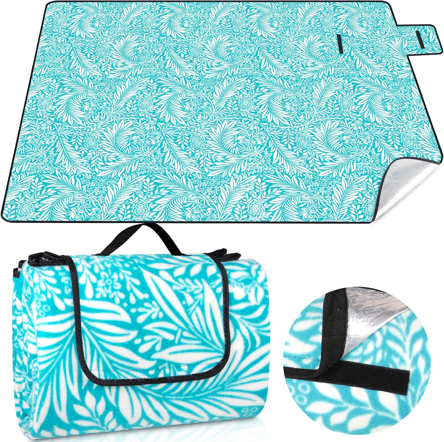 JAMATA Picnic Blanket 200 x 200 cm, Waterproof Picnic