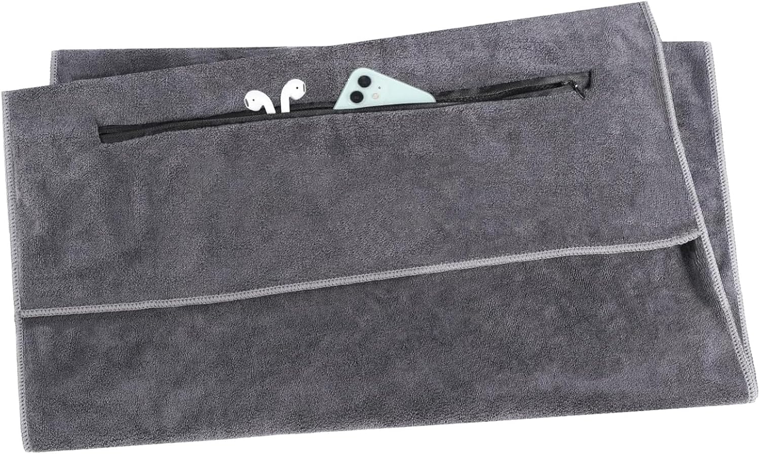 Jomdjmskes Gym Towel, Super Absorbent Gym Towel with Zip