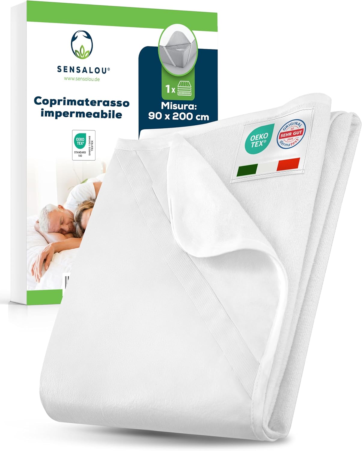 Sensalou Waterproof Mattress Protector 90 x 200 cm Single