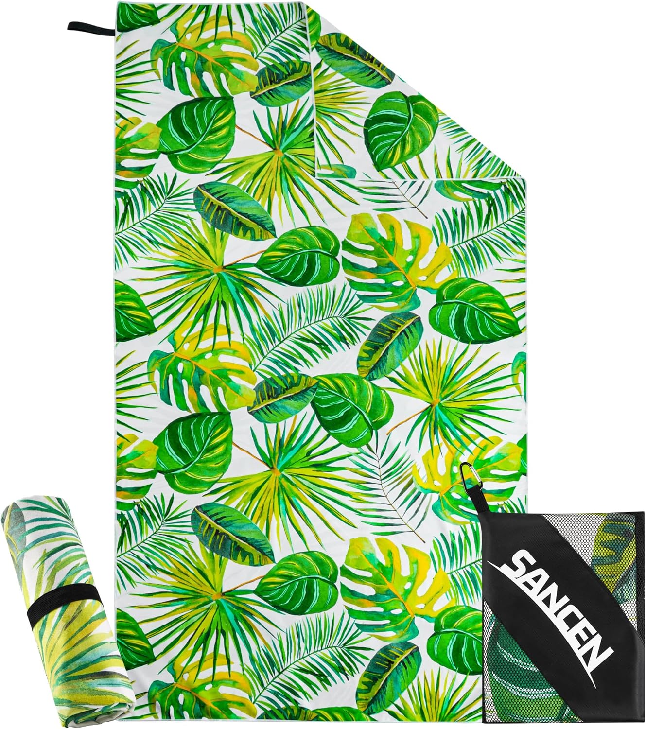 XXL Beach Towel, 90 x 180 cm, Large Microfibre Quick Drying