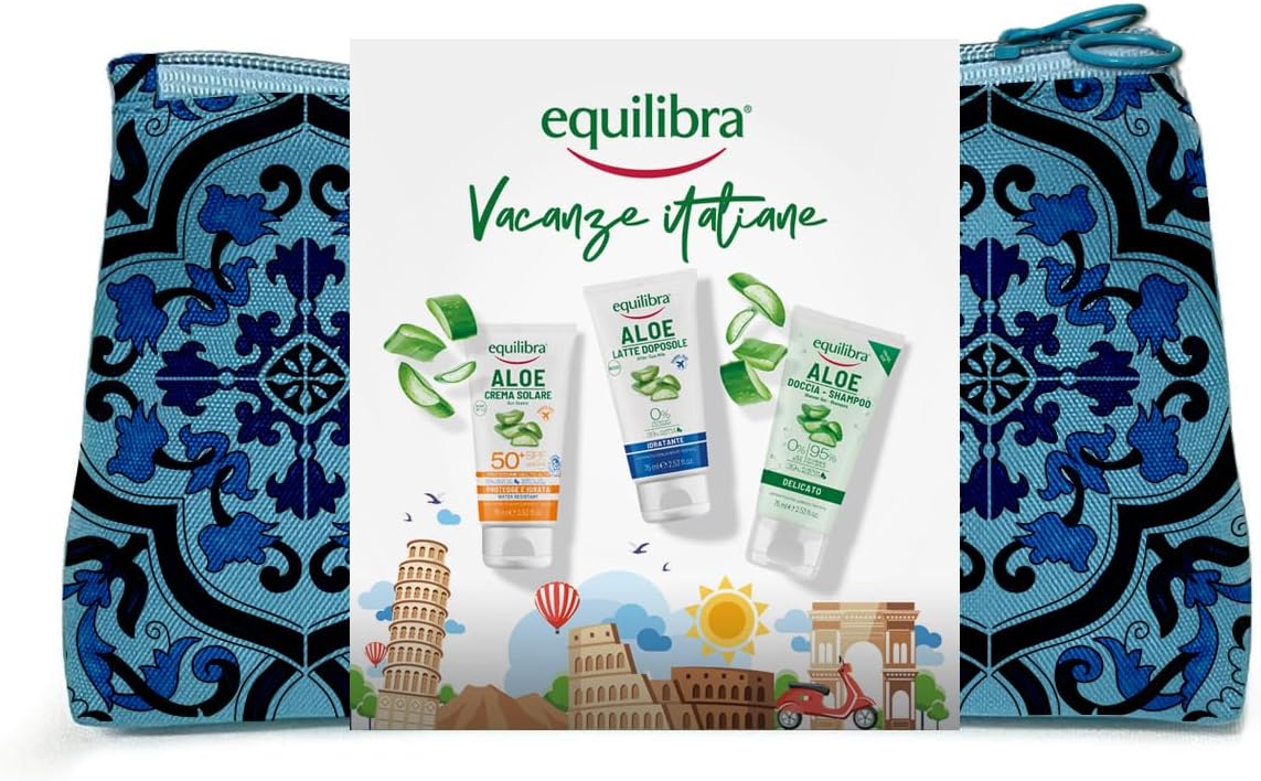 equilibra, Vacanze Italiane Clutch Bag, with Aloe Sun Cream