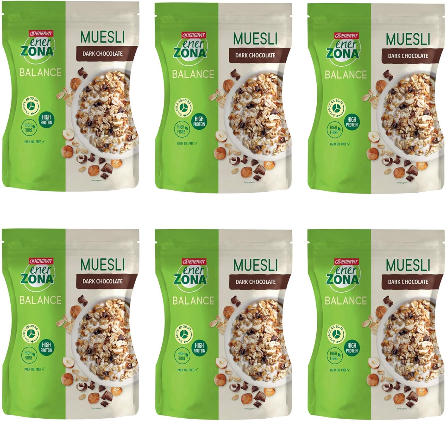 Enervit Muesli Dark Chocolate 230g Bag Protein Breakfast 1 Enervit Muesli Dark Chocolate 230g Bag Protein Breakfast