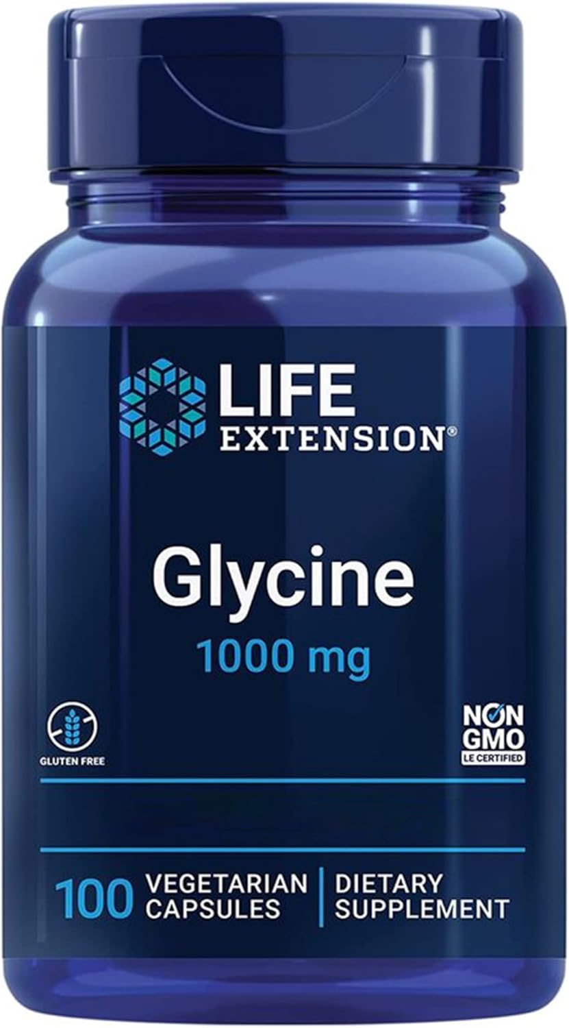 Life Extension, Glycine, 1000mg, Highly Dosed, 100 Vegan