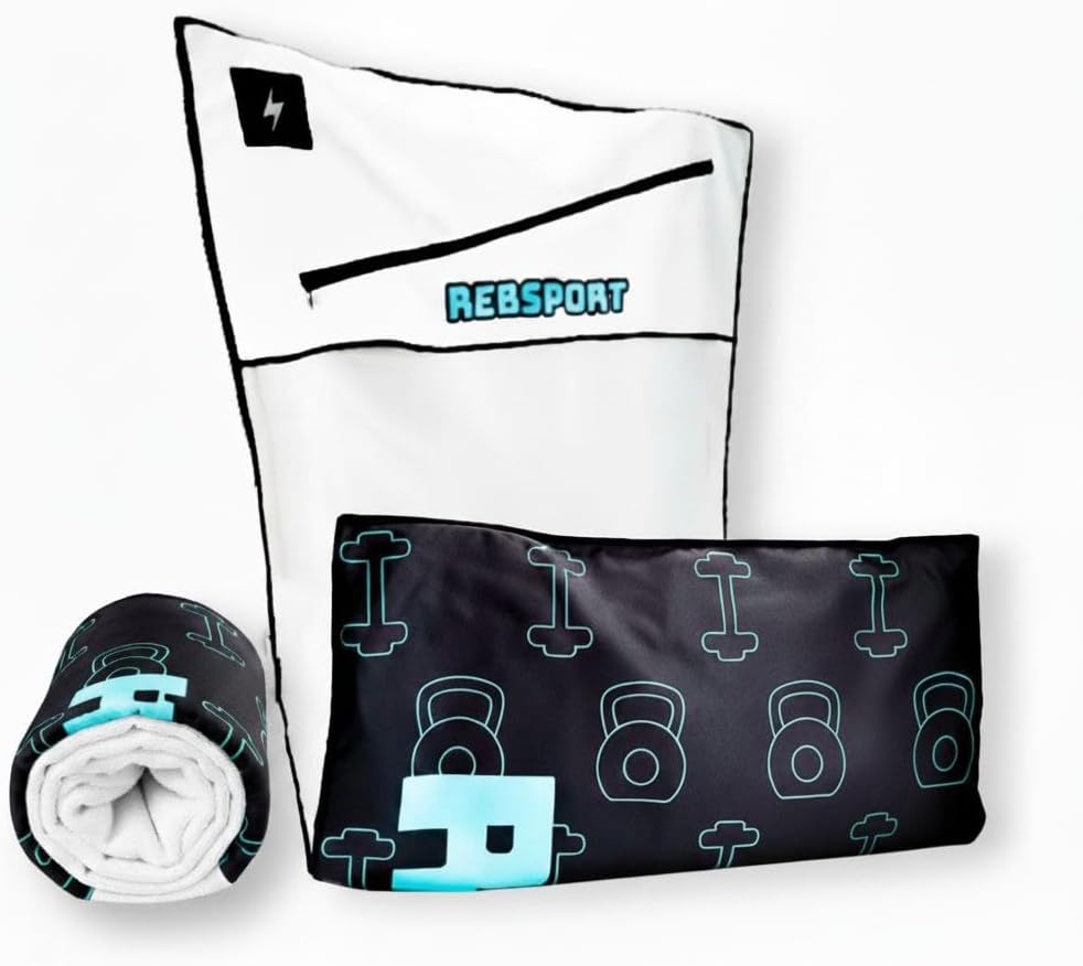 Men's Gym Towel with Pocket for Objects and Magnet, Women's 1 Men's Gym Towel with Pocket for Objects and Magnet, Women's