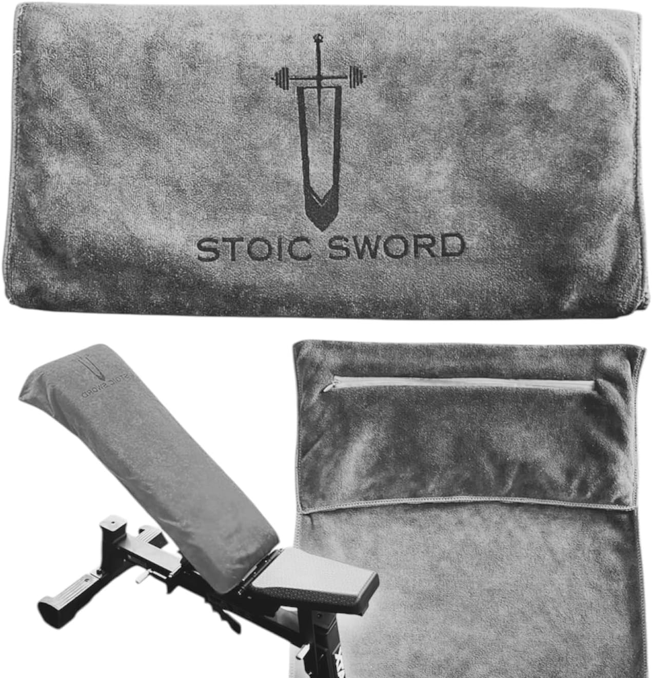 Gym Towel for Men and Women, Bag with Zip for Mobile Phone, 1 Gym Towel for Men and Women, Bag with Zip for Mobile Phone,