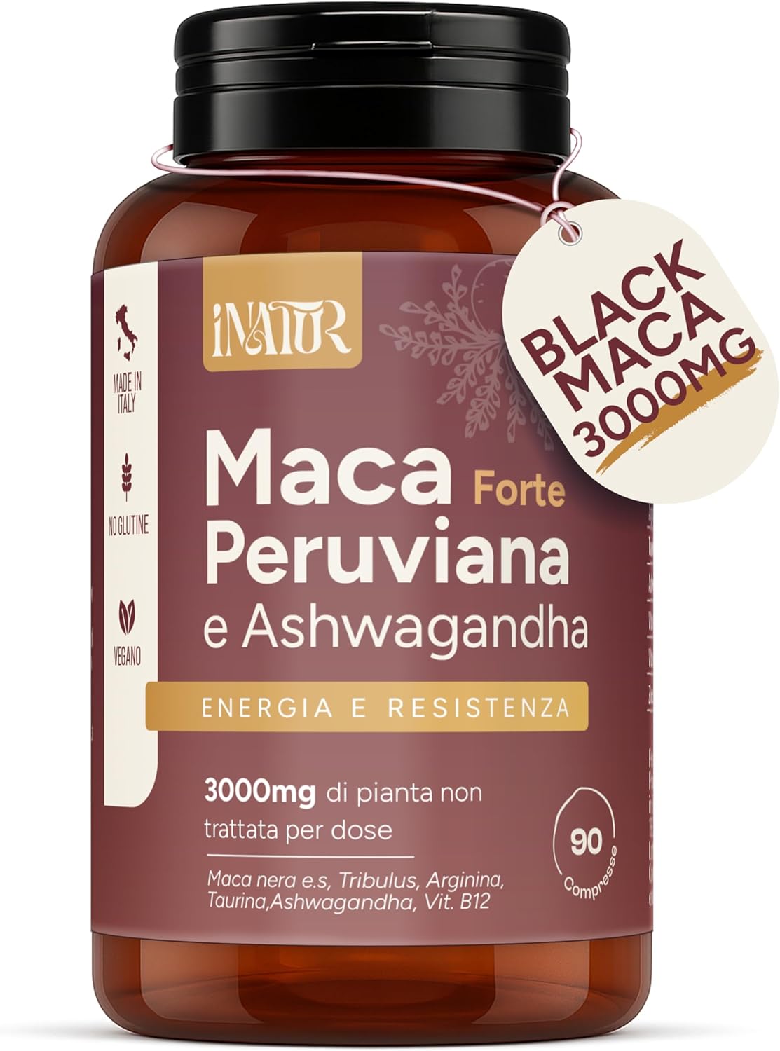 Extra Strong Peruvian Maca - Black Maca Supplement with